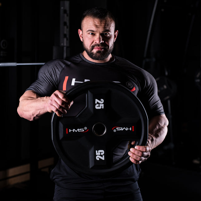 Olimpiskais poliuretāna svara disks, 25 kg