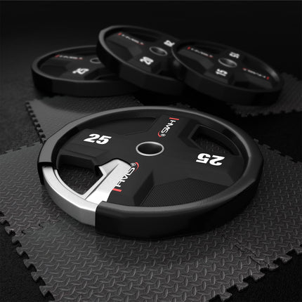 Olimpiskais poliuretāna svara disks, 25 kg