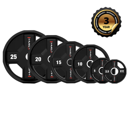 Olimpiskais poliuretāna svara disks, 25 kg