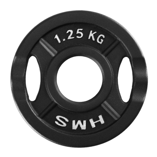 Olimpiskais svara disks, melns čuguns, 1,25 kg