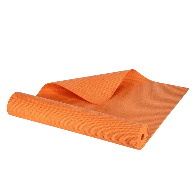 Oranžs jogas paklājiņš, neslīdošs, 6 mm biezs