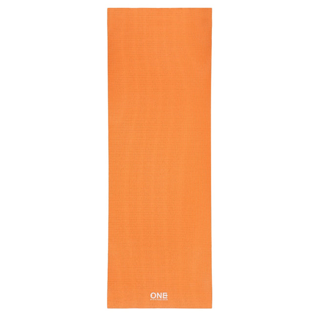 Oranžs jogas paklājiņš, neslīdošs, 6 mm biezs