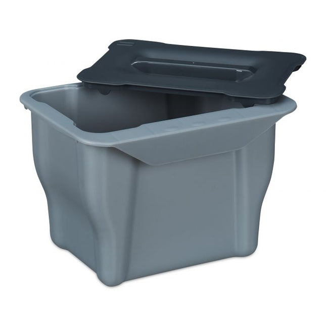 Organisko atkritumu tvertne virtuvei, 5 l, pelēka