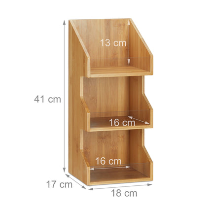 Organizators no bambusa ar 3 līmeņiem
