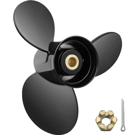 Outboard Propeller 3-Blade 14.5 x 19 Aluminum, RH 19-Spline