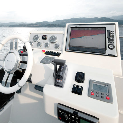 Outboard Remote Control Box, Top Mount, Trim Switch, Lanyard