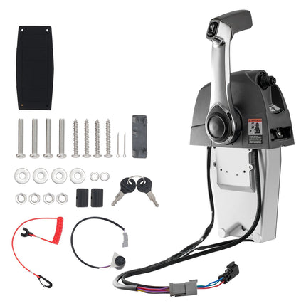 Outboard Remote Control Box, Top Mount, Trim Switch, Lanyard