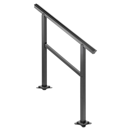 Outdoor Aluminum Stair Handrail, Adjustable 2–3 Steps