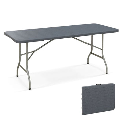 Saliekamais āra galds 180 x 74 cm, HDPE virsma, metāla kājas