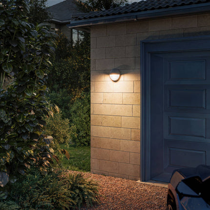 Āra LED sienas lampa, 800lm, silti balta, antracīta krāsa