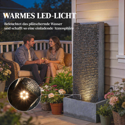 Āra sveķu strūklaka ar LED gaismām, 80 cm