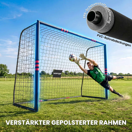 Āra futbola vārti 300x200 cm ar tīklu un putu polsterējumu