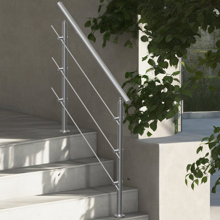 Outdoor Stair Handrail, 47.2 in Stainless Steel Kit