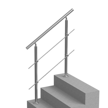 Outdoor Stair Handrail, Stainless Steel, 39.4 Inch