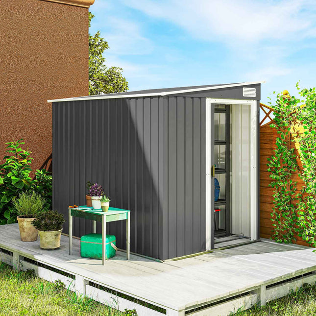 Āra noliktavas šķūnis, 7x5 pēdas, cinkots tērauds, ventilējams