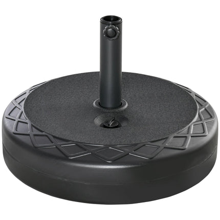 Āra saulessarga pamatne, HDPE, piemērota 38/48 mm kātiem, melna