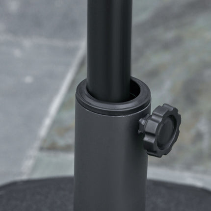 Āra saulessarga pamatne, HDPE, piemērota 38/48 mm kātiem, melna
