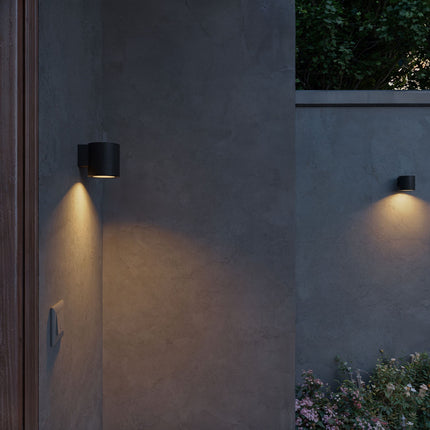 Āra sienas lampa, melna, IP44, GU10 ligzda