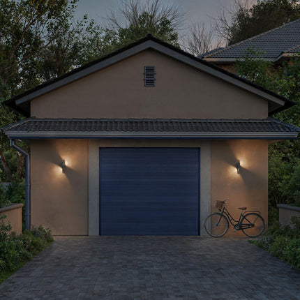 Āra sienas lampa, divkārša augšup/lejup vērsta LED lampa, antracīta krāsa