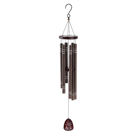 Outdoor Wind Chimes, 42-Inch, 6-Tube Deep Tone – Dark Brown
