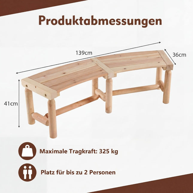 Āra koka sols, izliekts dizains, 2-3 sēdvietas, 325 kg celtspēja