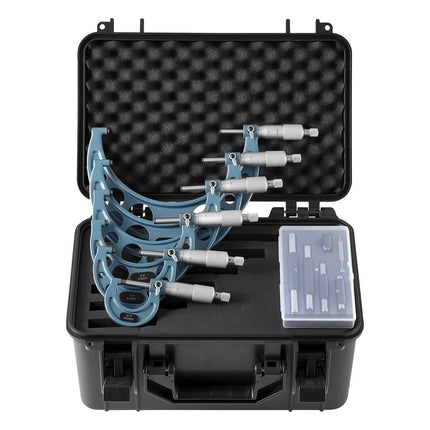 Outside Micrometer Set 0-6 In, 6-Piece, Case