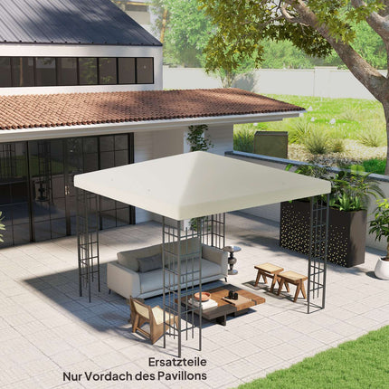 Waterproof Gazebo Roof replacement, 3x3m, Creme White