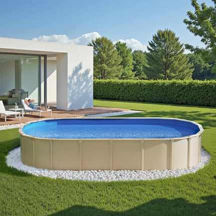 Oval Pool Liner 16.4 x 9.8 Ft, Unibead, 47 In Wall