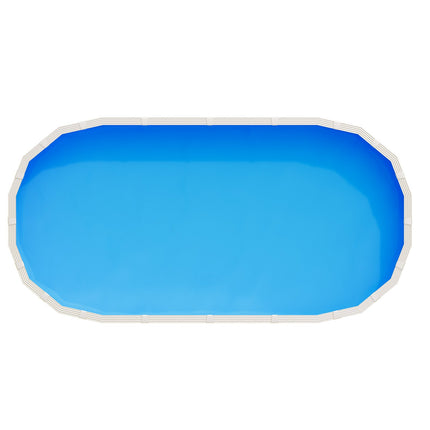Oval Pool Liner 375 x 610 cm, Unibead, 120 cm Wall