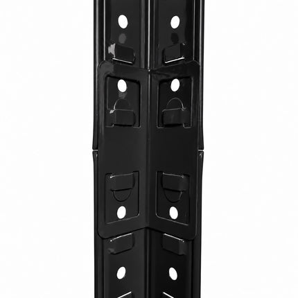 Over-Washer Rack, Heavy-Duty Industrial Design – Black/Brown, Adjustable Shelves