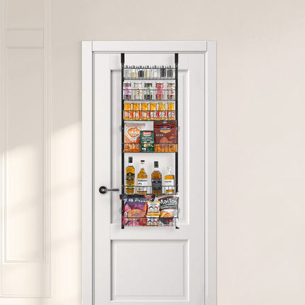 Over-the-Door Pantry Organizer, 6-Tier Adjustable Steel Rack