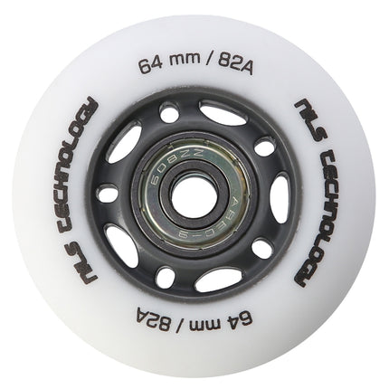 PU 64x24 82A balti riteņi un ABEC-9 gultņi