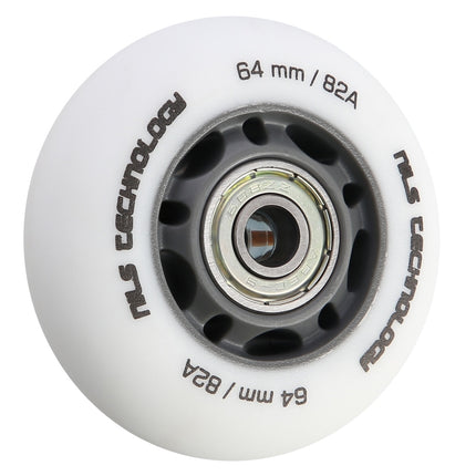 PU 64x24 82A balti riteņi un ABEC-9 gultņi