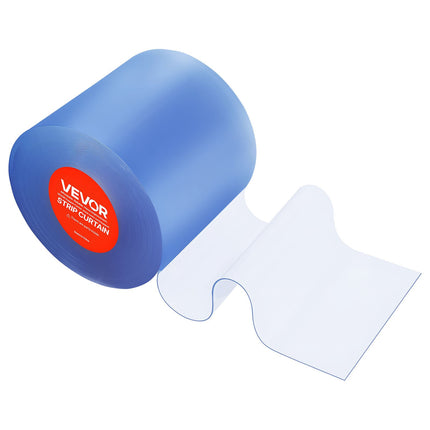 PVC Strip Curtain Roll, Clear 101 Ft x 12 In, 3 mm