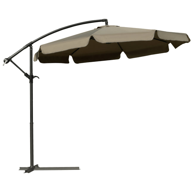 Cantilever Parasol Umbrella with crank, sun protection 2.65m