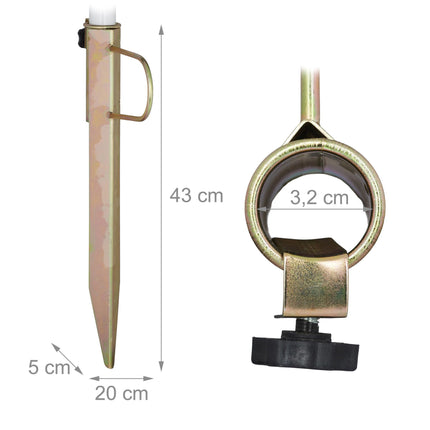 Saulessarga zemes mietiņi, 2 gab. komplekts, der 32 mm kātiem