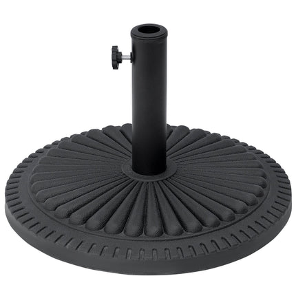 Saulessarga statīvs 14 kg, saulessarga statīvs saulessargam, apaļi saulessarga kāti, 35-48 mm, saulessarga pamatne dārza terasei, cements, Ø49 cm