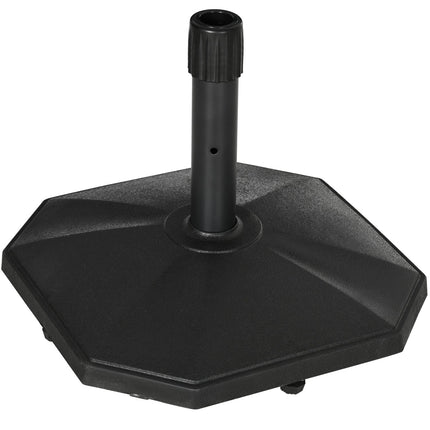 Saulessarga statīvs 22 kg, stabila saulessarga pamatne Ø32/34/38 mm kātiem, cementa pildījums, ideāli piemērots dārzam, melns, Ø46x39 cm
