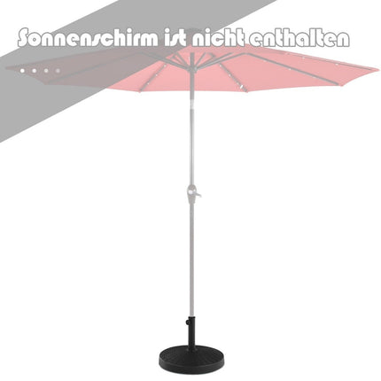 Saulessarga pamatne 22 kg, izgatavota no sintētiskiem sveķiem rotangpalmas izskatā, 52 x 36 cm, melna
