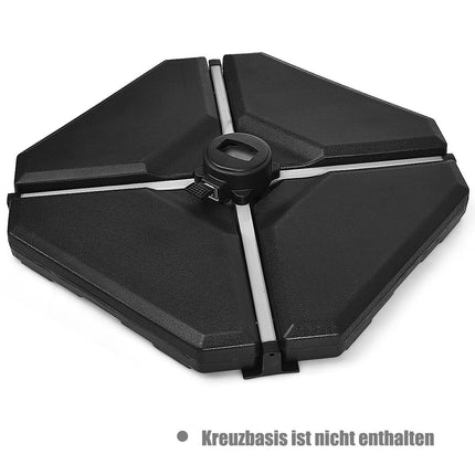 Parasol base balcony umbrella stand for outdoor use 90cm x 90cmx 10cm black