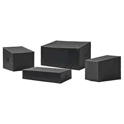 Patio Furniture Covers 4-Piece Set, 420D Waterproof, Black
