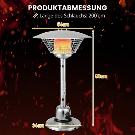 Terases galda sildītājs, 3200 W, nerūsējošā tērauda, drošs