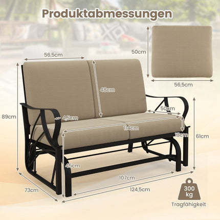 Terases sols ar spilveniem, krāsota metāla rāmis, izliekti roku balsti, ergonomisks dizains, brūns