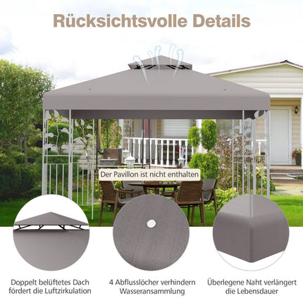 Paviljona jumta nomaiņa, 3x3M, pelēks, ventilācijas atloks