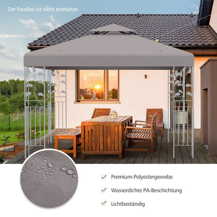 Paviljona jumta nomaiņa, 3x3M, pelēks, ventilācijas atloks