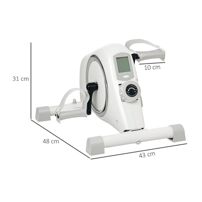 Pedāļu trenažiera mini velotrenažieris senioriem ar 8 regulējamām magnētiskajām pretestībām un LCD displeju, roku un kāju trenažieris, fitnesa velotrenažieris mājas treniņu ierīcei