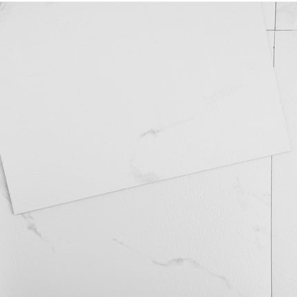 Peel and Stick Vinyl Floor Tiles, 12x12, 50 Pack, White Marble