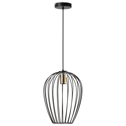 Kulona Lampa, Moderna Piekaramā Lampa Birojam, Dzīvojamā Istaba, Ēdamistaba, Metāls, Melna, Ø26 X 130 Cm