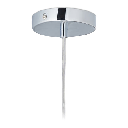 Pendant lamp in crystal with shade in velvet