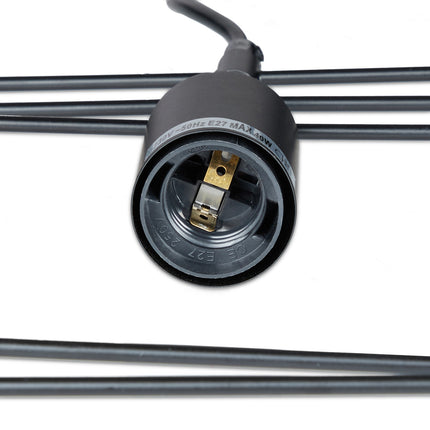Piekaramā lampa, kvadrātveida, melna
